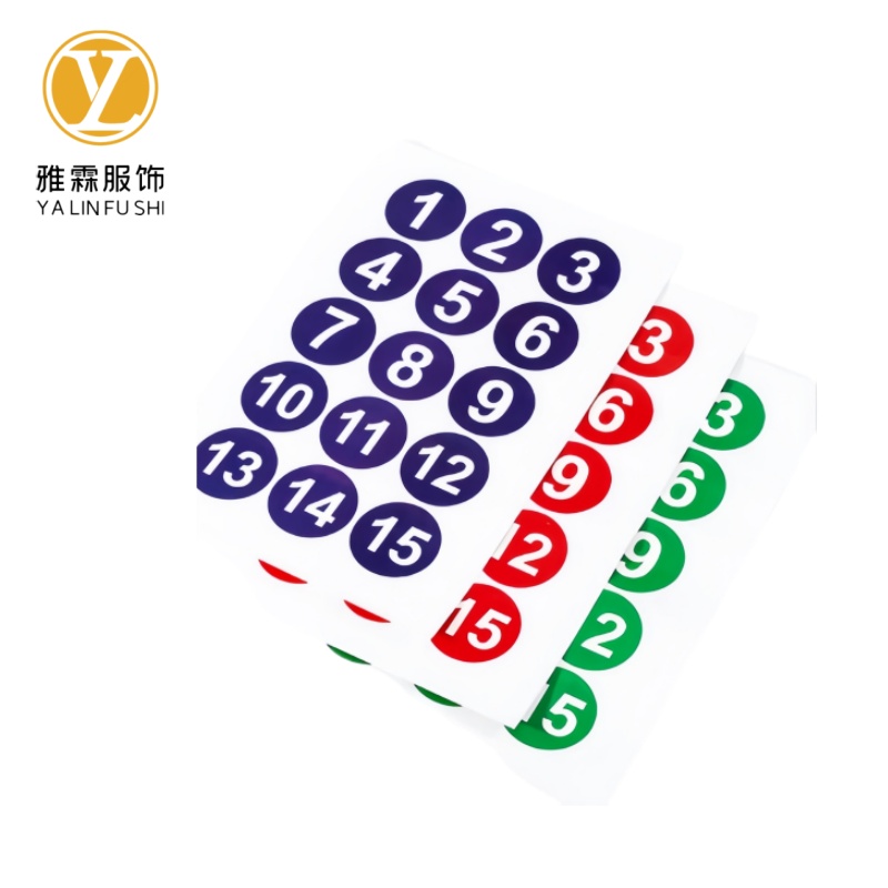 雅霖服 号码贴纸标识牌100X100mm 张高清大图