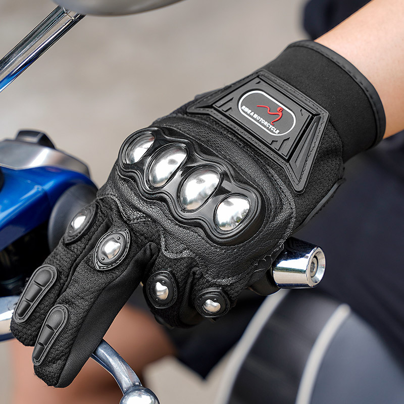 夏季款半指l摩托男孩摩托车手套赛车骑士装备四季触屏机车骑行手套春