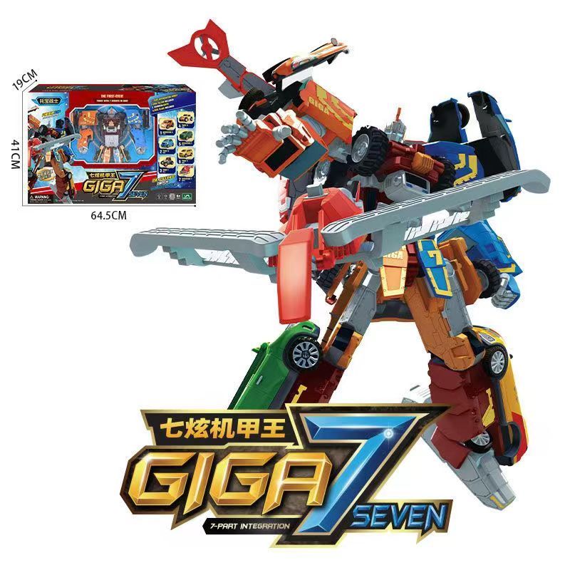 叻猫官方正品托宝战士七炫机甲王七合体国产超能版7408托宝兄弟tobot