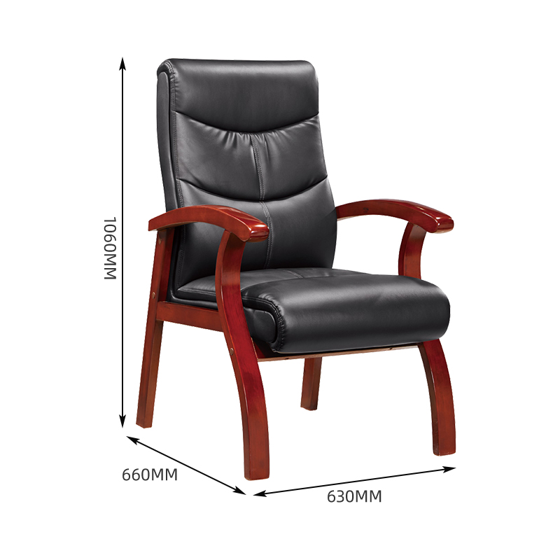 臻远 ZY5110305 办公会议椅办公皮椅电脑椅 黑色西皮高清大图
