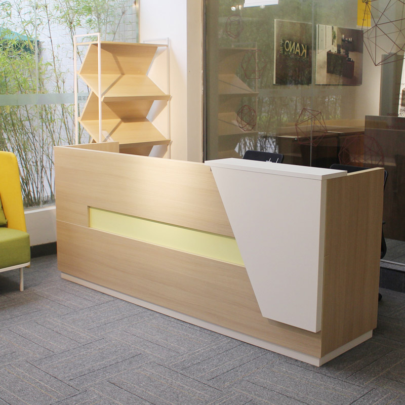 北京德诚和朗格系列板式前台办公桌长方形接待台公司咨询台收银台高清大图