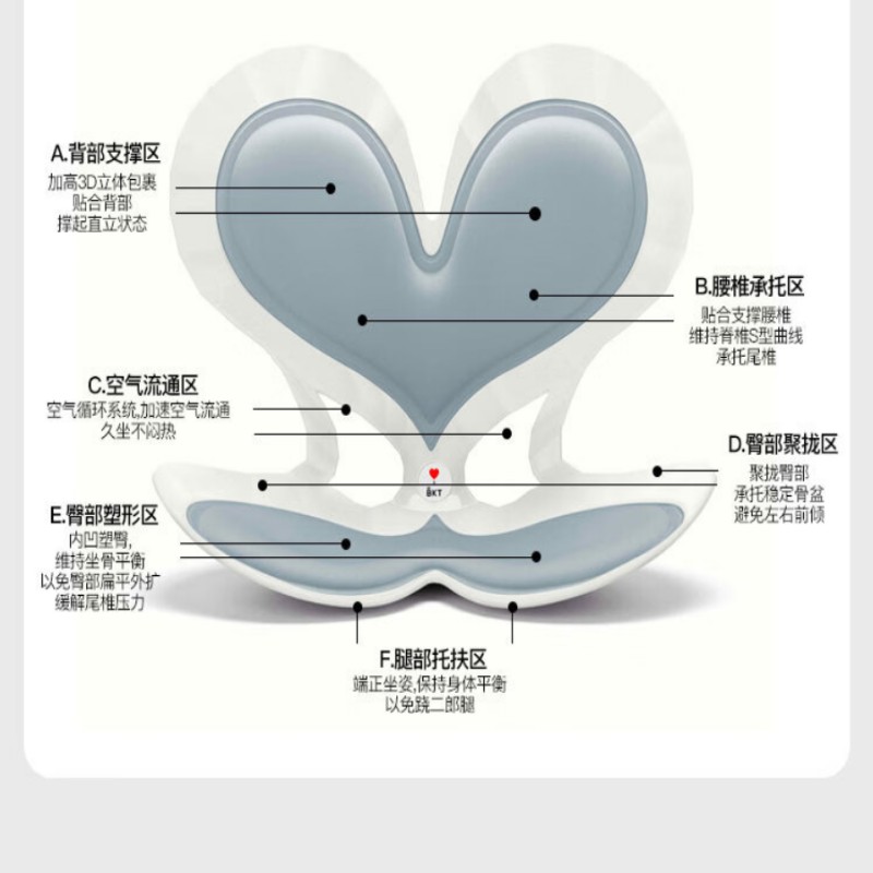 BKT 爱心「普拉提」坐姿椅 爱心版海雾蓝故宫宫廷联名款高清大图