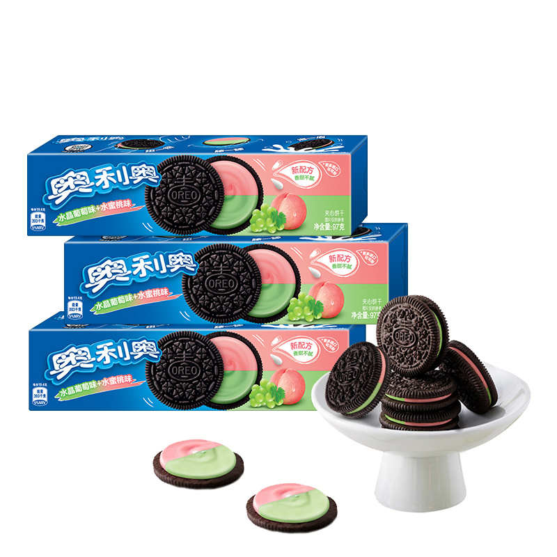 [零食大礼包]亿滋奥利奥抹茶口味3盒白桃乌龙口味3盒酸奶口味3盒生日