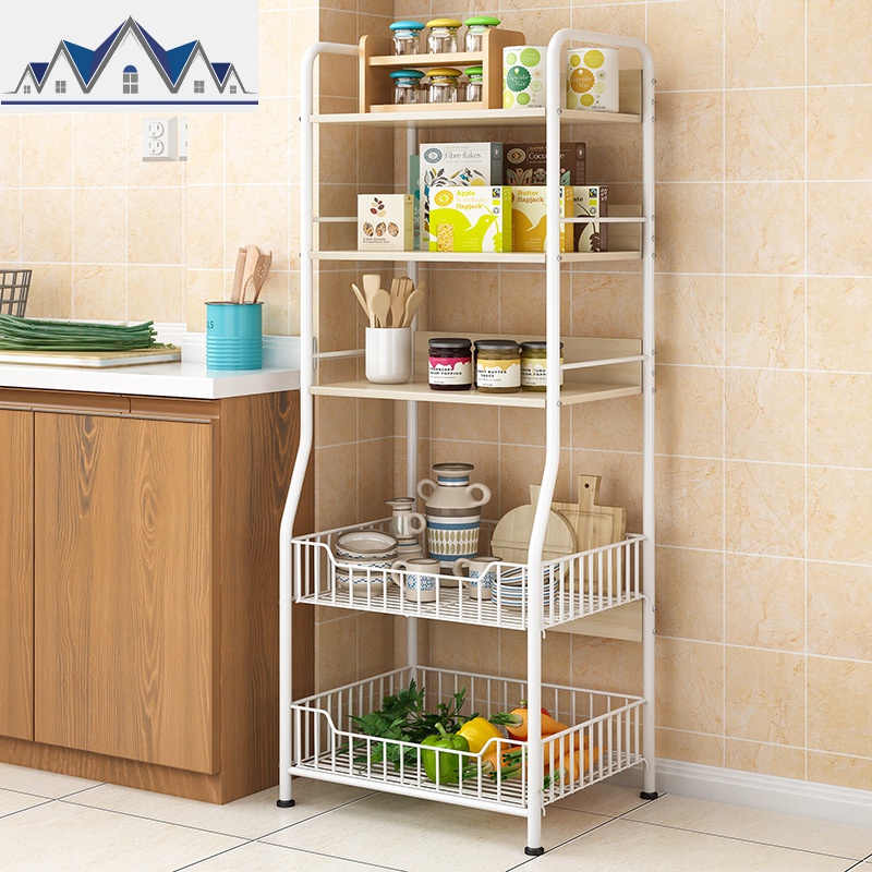 厨房蔬菜置物架菜篮子多层落地收纳架微波炉调料储物架放锅碗用品_1_677高清大图