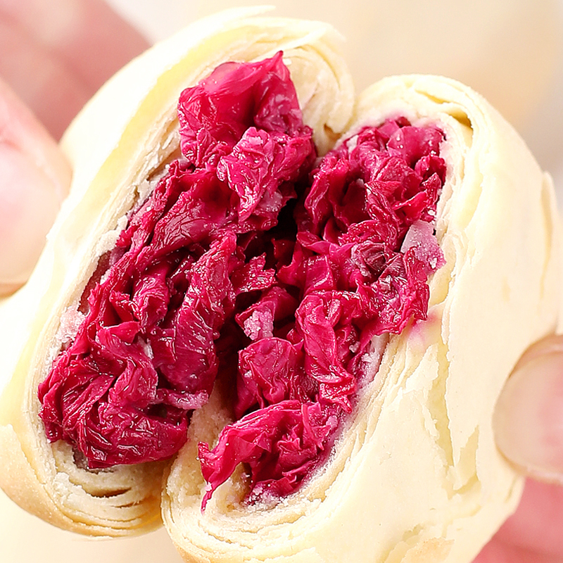 佰味葫芦玫瑰鲜花饼10枚装装零食糕点酥饼鲜花饼好吃的酥饼