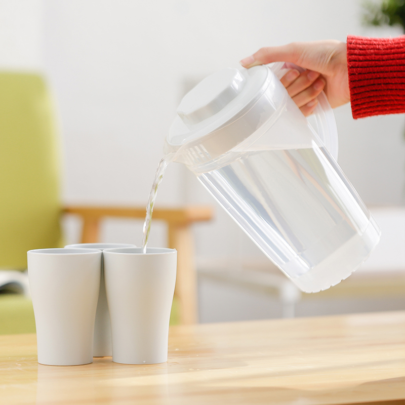 耐热塑料冷水壶凉水壶家用凉水杯透明扎壶茶壶套装果汁壶大容量2l