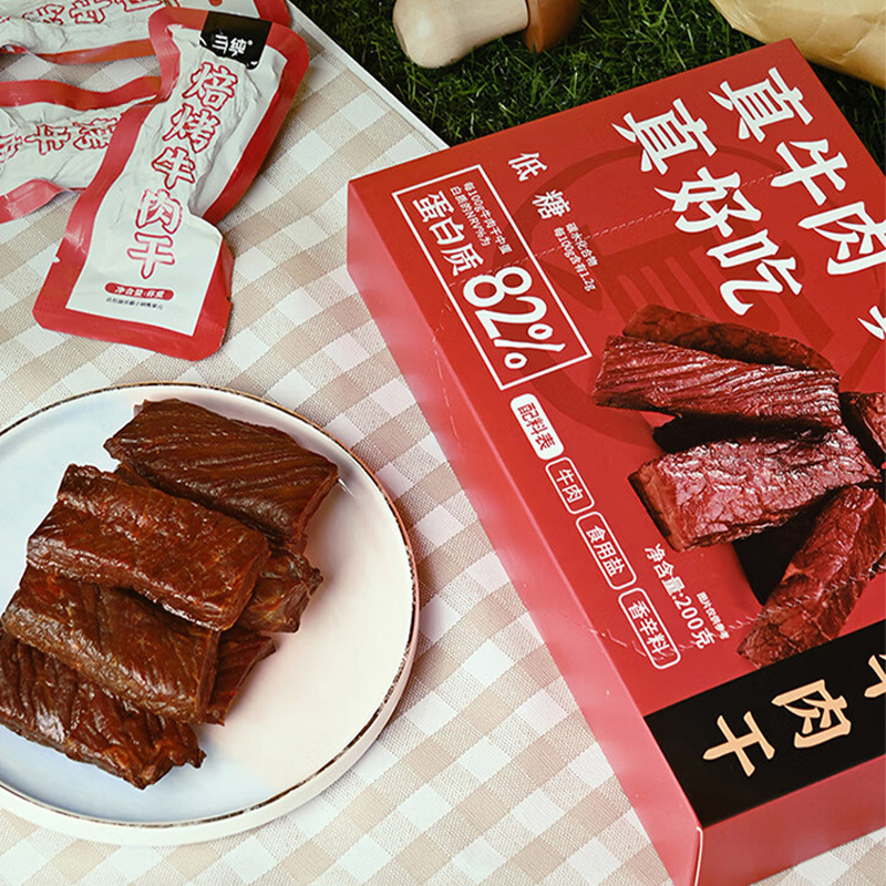 三纯内蒙古手撕风干牛肉干焙烤牛肉干原味内蒙古特产肉干肉脯200g