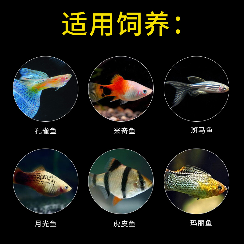 热带鱼粮颗粒小型热带鱼饲料孔雀七彩神仙鱼增艳鱼饲料鱼食高清大图