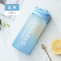 高颜值玻璃吸管杯女个性创意耐高温大人潮流风成年水杯子 渐变蓝-480ml