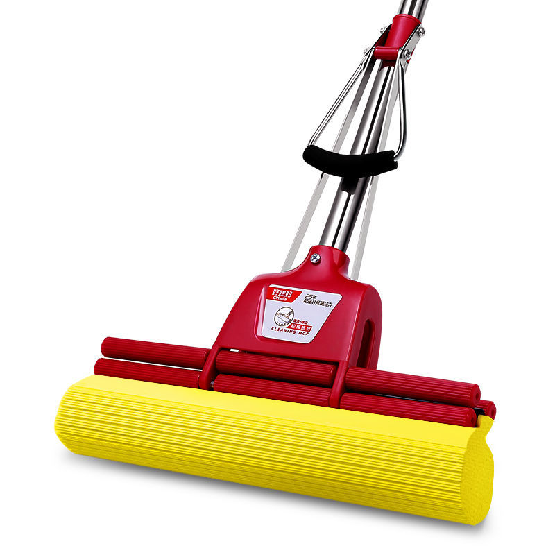 好媳妇海绵拖把免手洗一拖净33cm大号吸水拖把家用拖地神器伸缩杆