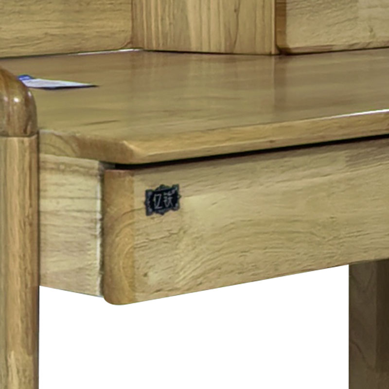 亿铁(YI TIE)实木书桌椅带书架一体写字桌椅定制色DSZY082/套高清大图