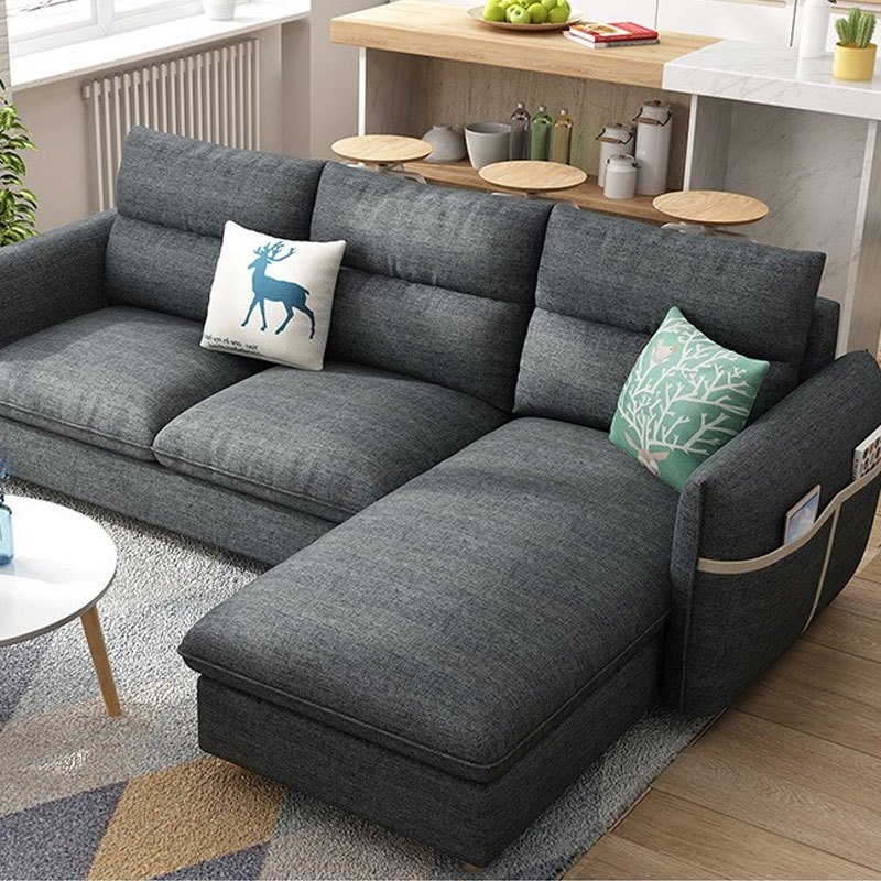 一米色彩沙发布艺沙发现代简约北欧左贵妃客厅右转角小户型组合218米