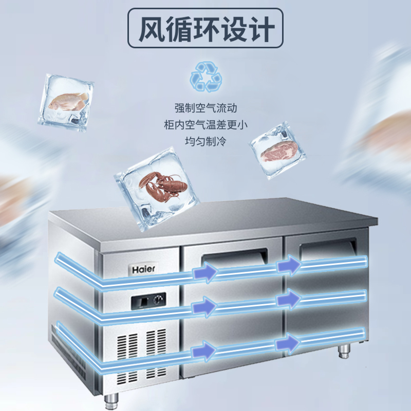 海尔haier小冰柜家用冷柜小型商用大容量保鲜冷冻两用减霜箱囤货SP-330C/D2
