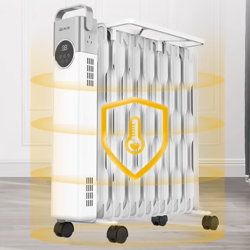 先锋取暖器家用电油汀速热电暖器卧室节能烘衣 触控+遥控/白银色DYT-SS6R