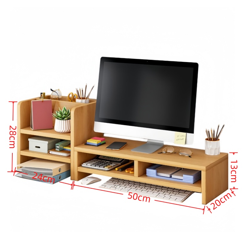 悦兴诚桌面增高架双层50*20*13cm+柜个高清大图