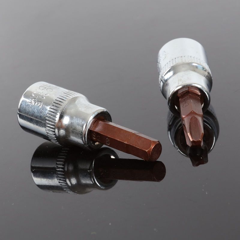 s2小飞批头1/4寸 套筒批头t30梅花内六角套筒头内六花螺丝刀工具|米字1/4PZ1