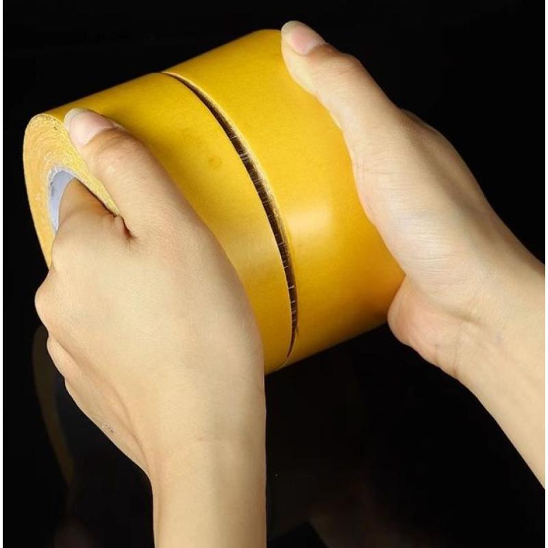 双面布基胶带强力高粘度婚庆酒楼展会装饰墙面用地毯胶布基双面胶-宽1cm*长18米【1卷】--