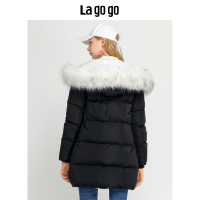 Lagogo/拉谷谷2018新款港味简约时尚羽绒服女HCYY43XA96