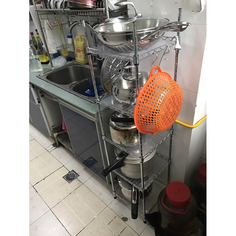 20/30/35cm可调节厨房夹缝收纳架金属落地锅架冰箱橱柜缝隙置物架收纳层架 三维工匠高清大图