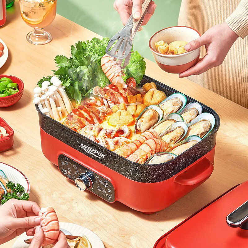 摩飞电器多功能料理锅MF-202B -白色高清大图