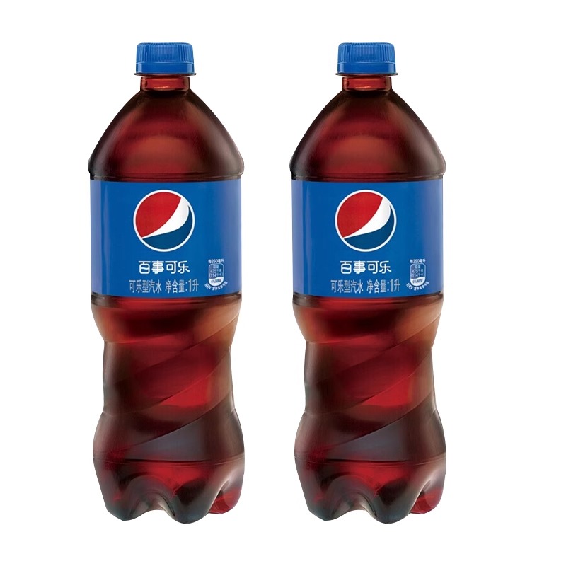 百事可乐Pepsi汽水碳酸饮料 1L*2瓶 (新老包装随机发货)