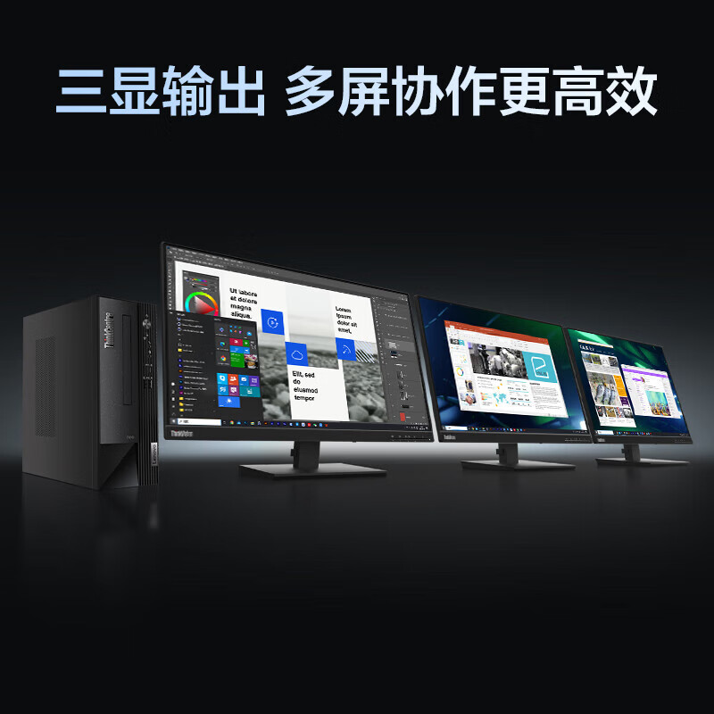 联想 ThinkPad ThinkCentre neo S500 家用办公商用台式电脑主机 (英特尔酷睿i7-13700 16G 512G 4G独显)