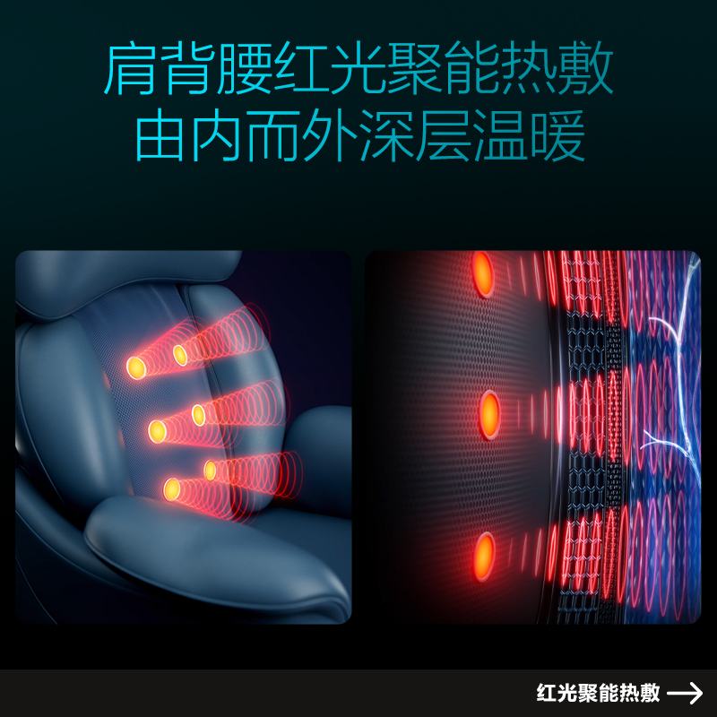 艾诗凯奇SKG护脊热敷按摩椅H3 尊贵款高清大图