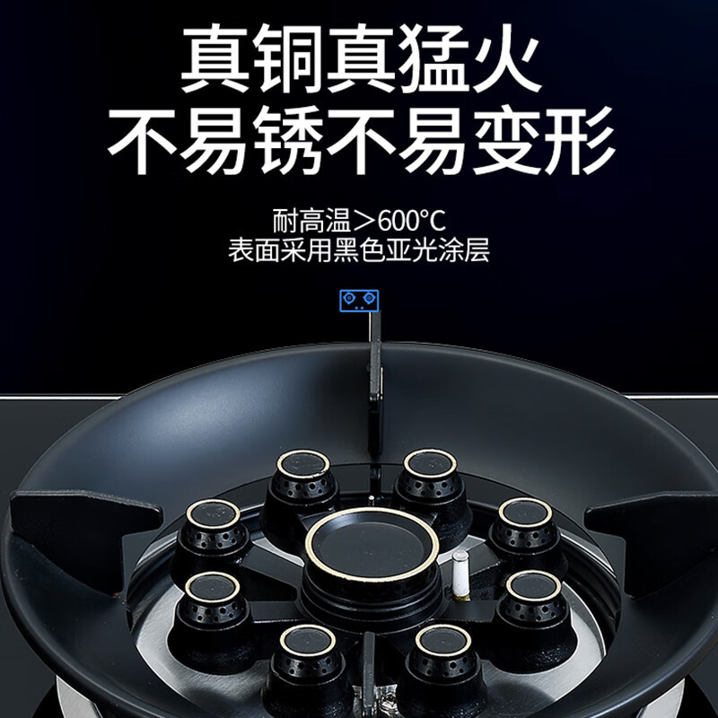 志高(CHIGO)F216A双灶眼燃气灶(天然气)5.2KW大火力 台式嵌入式两用蓝焰炫火灶具