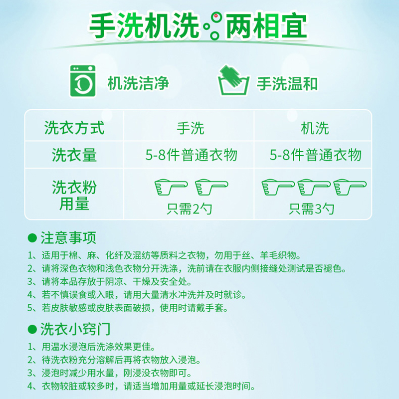 好爸爸无磷型亲肤洗衣粉2.85kg*2袋温和柔顺亲肤无刺激高清大图