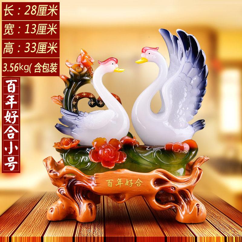 家柏饰(CORATED)天鹅摆件结婚实用 百年好合送闺蜜同学新婚婚房礼品高清大图