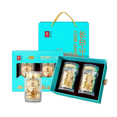 长白山人参西洋参片约1.6cm煲汤泡水材料100克