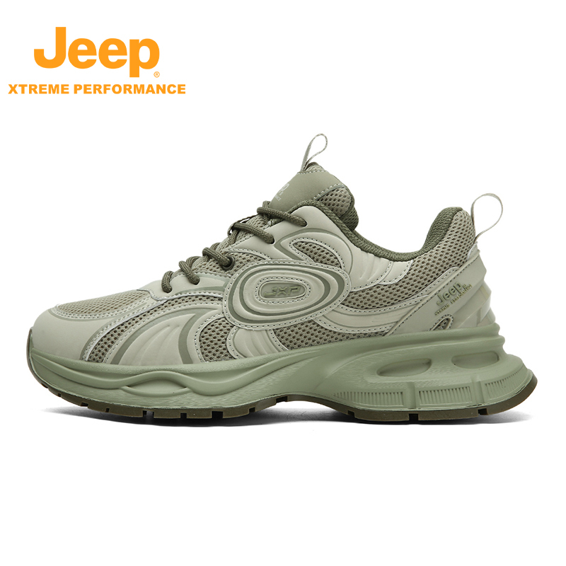 jeep吉普户外透气徒步鞋男防滑耐磨登山鞋轻便减震爬山运动休闲鞋