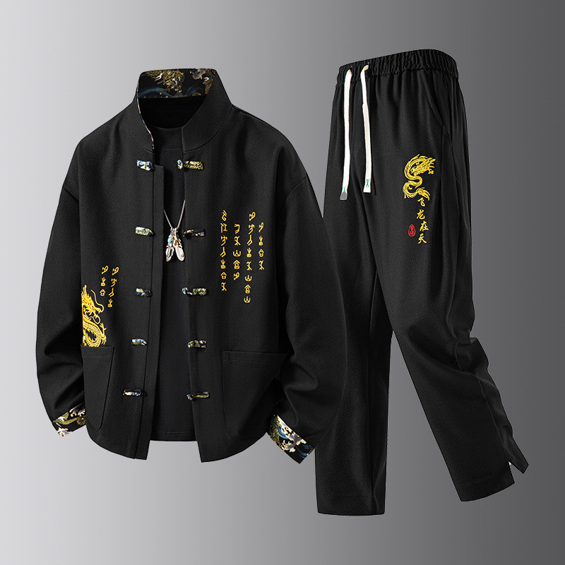 2025年男士春秋季国风经典时尚休闲百搭套装潮流百搭柔软亲肤高清大图