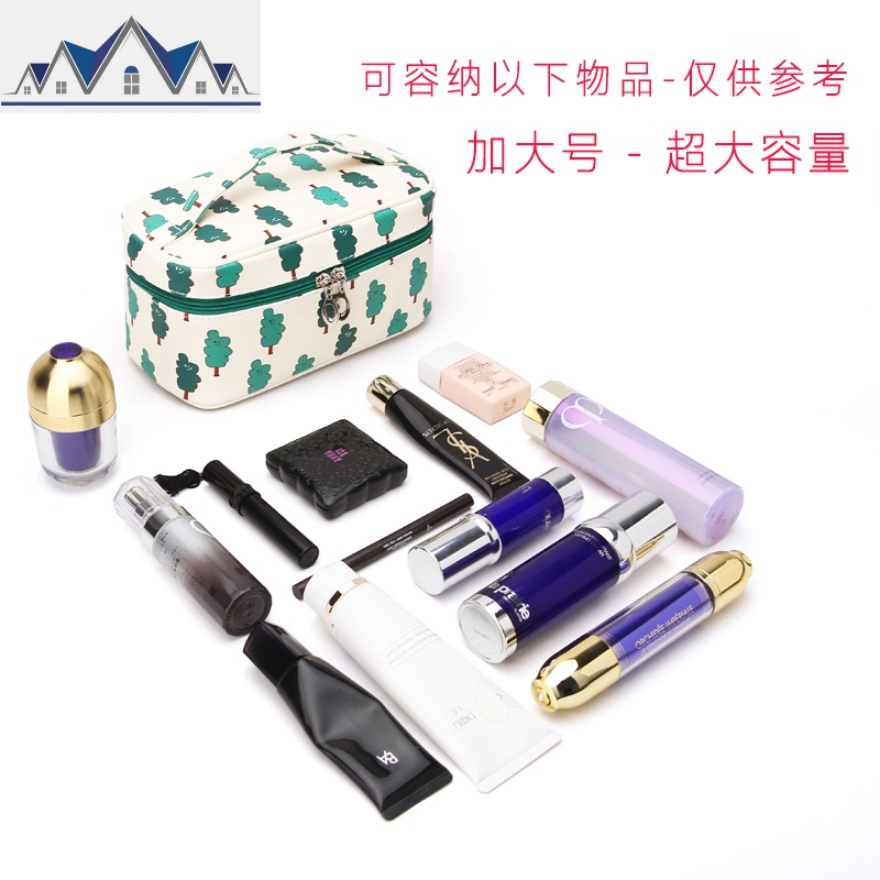 化妆包女网红大容量便携韩国化妆袋箱简约化妆品收纳盒包小手提 三维工匠收纳包高清大图