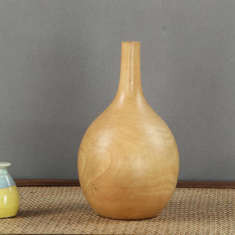 干花瓶摆件客厅插花家居饰品客厅实木创意摆设现代简约工艺品摆件