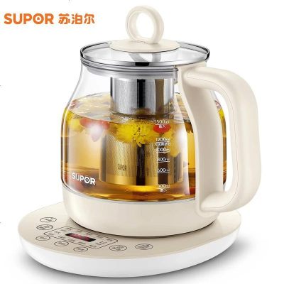 苏泊尔(SUPOR)SW-15Y02 养生壶 多功能简约煮茶壶 电水壶全自动高硼硅玻璃触屏式电热烧水壶家用1.5L