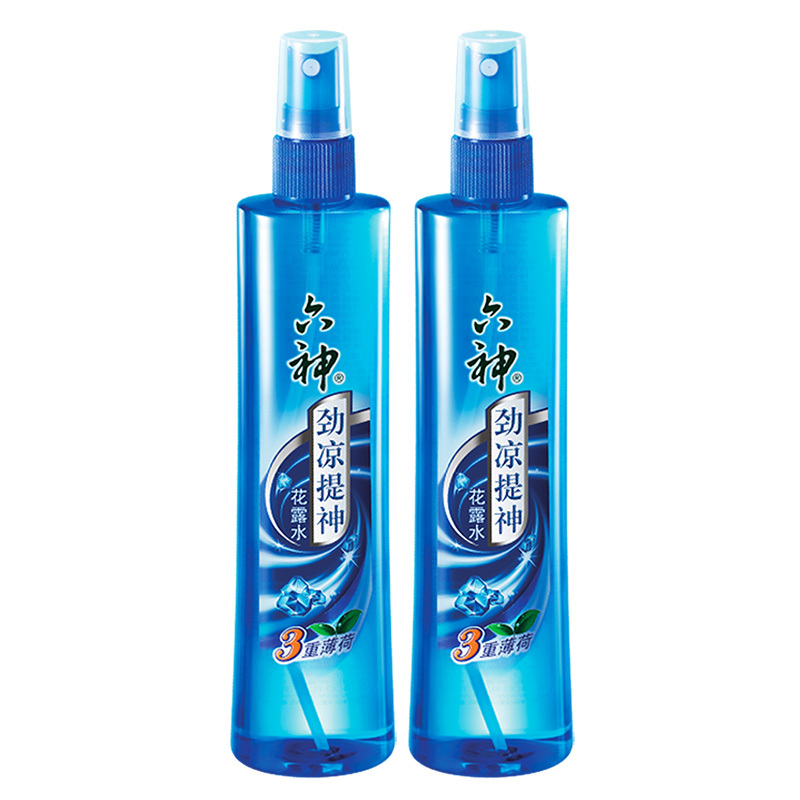 六神劲凉提神花露水180ml*2 三重薄荷精华 清凉舒爽 快速醒脑