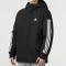 阿迪达斯 (adidas)男装 2023冬新款运动服时尚三条纹夹克保暖防风休闲连帽棉服外套