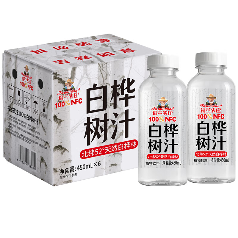 福兰农庄 白桦树汁 450ml*6瓶 盒