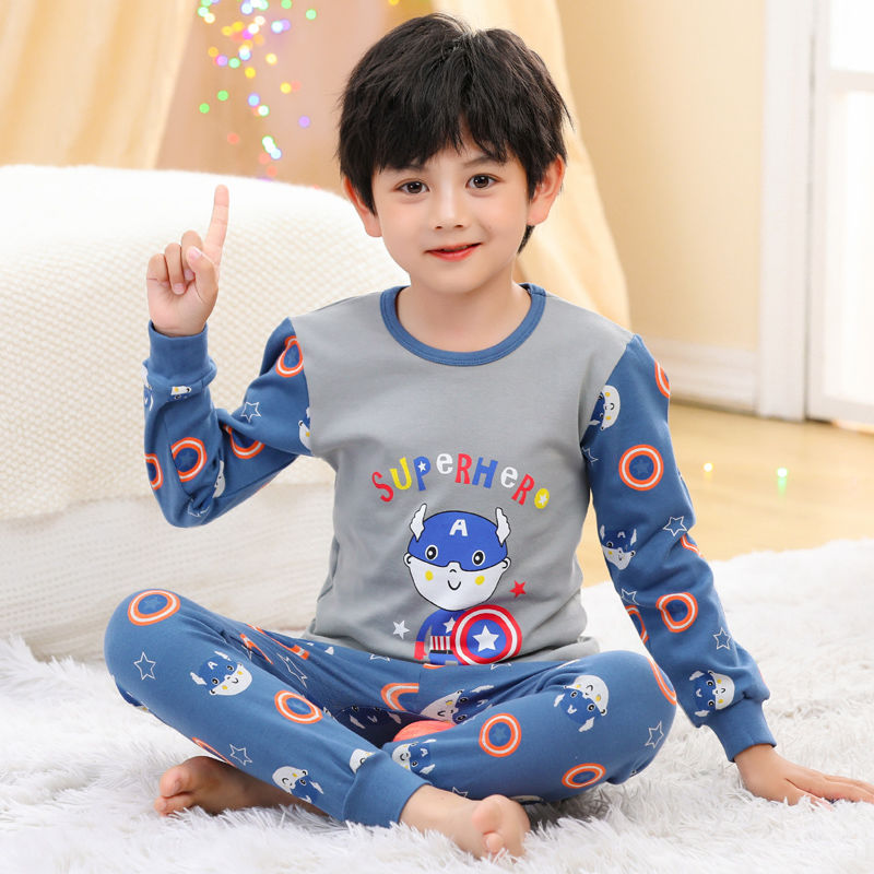 儿童秋衣秋裤内衣套装男女童中大童小孩睡衣棉毛衫秋高清大图