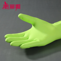 美丽雅 家务手套韧性厚实拉伸性好防滑防水丁腈耐用手套中号 1双入