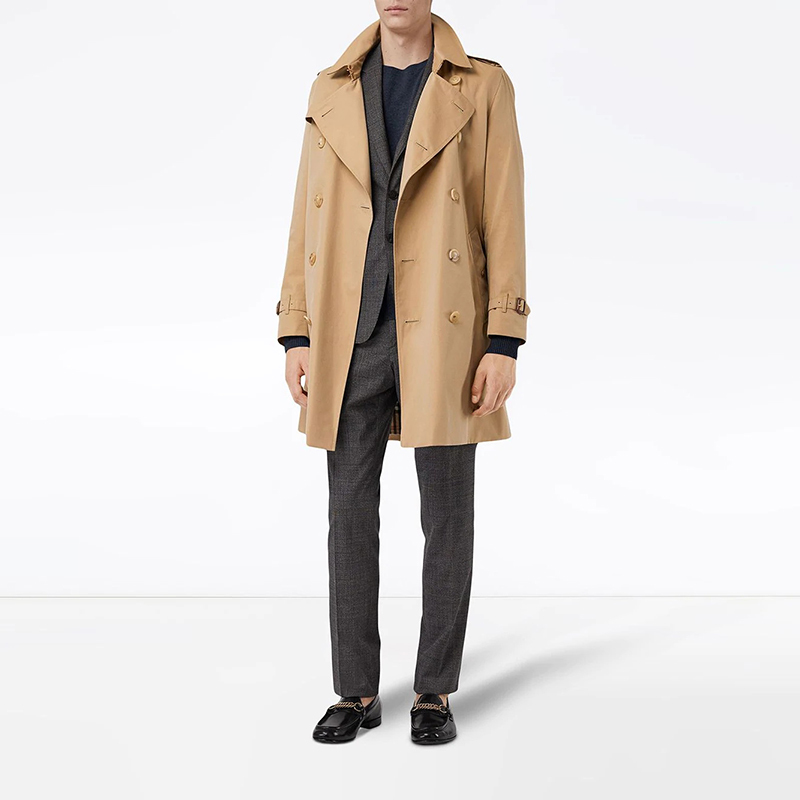 BURBERRY 博柏利/巴宝莉 新款 男士肯辛顿版型中长款Heritage Trench风衣4073483