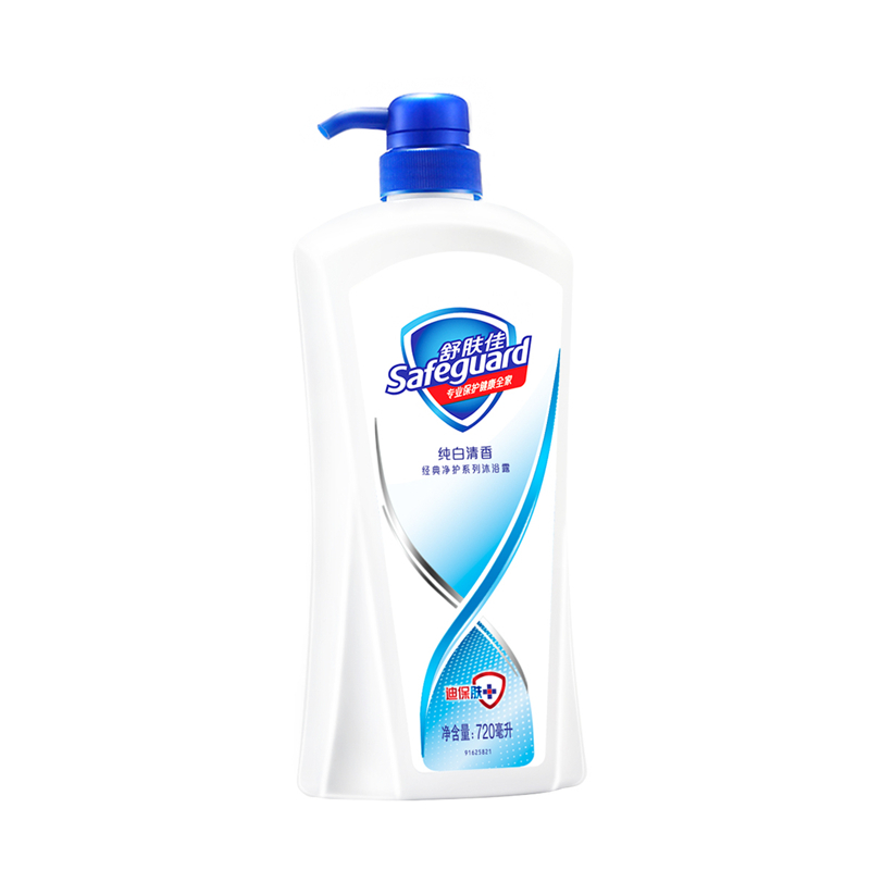 舒肤佳纯白清香型沐浴露720ml 4瓶装