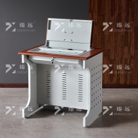 臻远 ZY4012413 隐藏式翻转电脑桌培训桌办公桌B款单人位