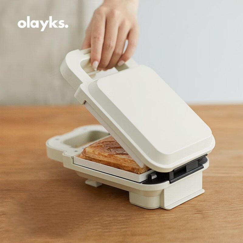 欧莱克(olayks)三明治机早餐机神器家用多功能小型华夫饼烤面包机 升级款三明治(ZCJ00301)高清大图