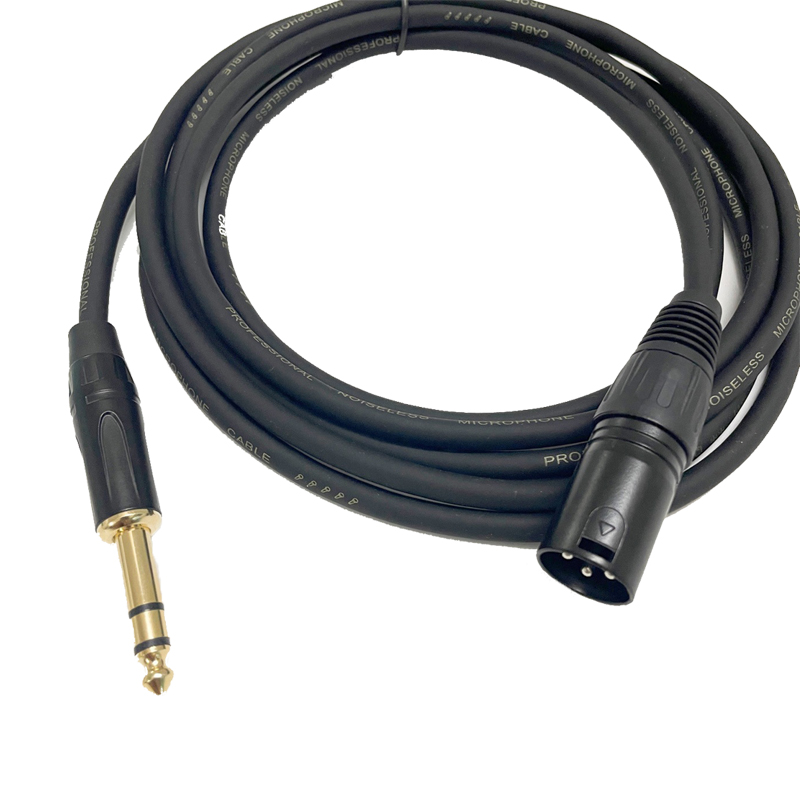 册视6.5立体声XLR卡侬母6.35mm话筒线15厘米条高清大图