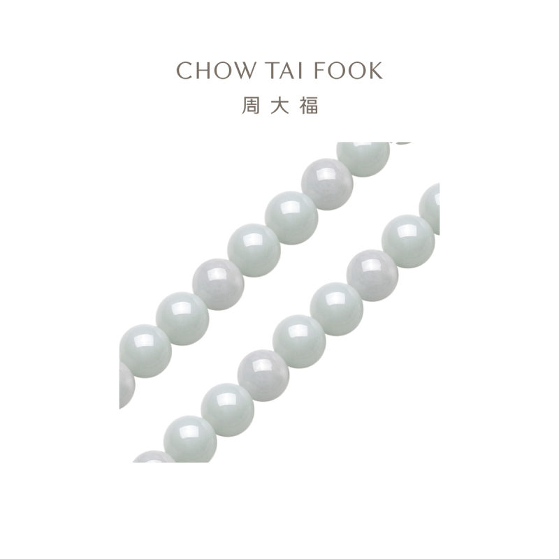 周大福 温润典雅 翡翠玉弹力绳手链 K63884