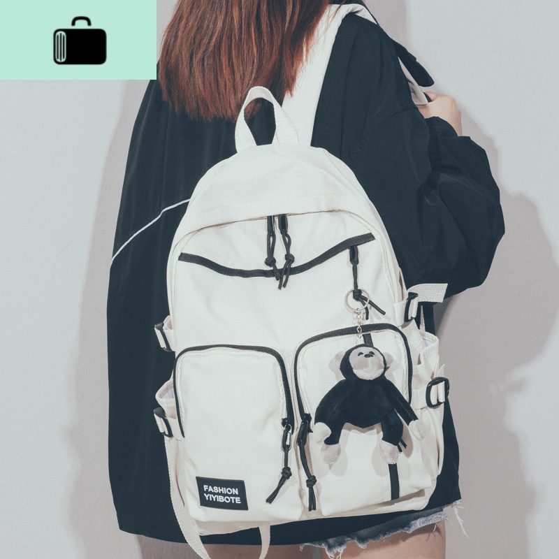 工装ins书包女韩版高中原宿ulzzang大学生双肩包2020年新款背包男NEWLAKE高清大图
