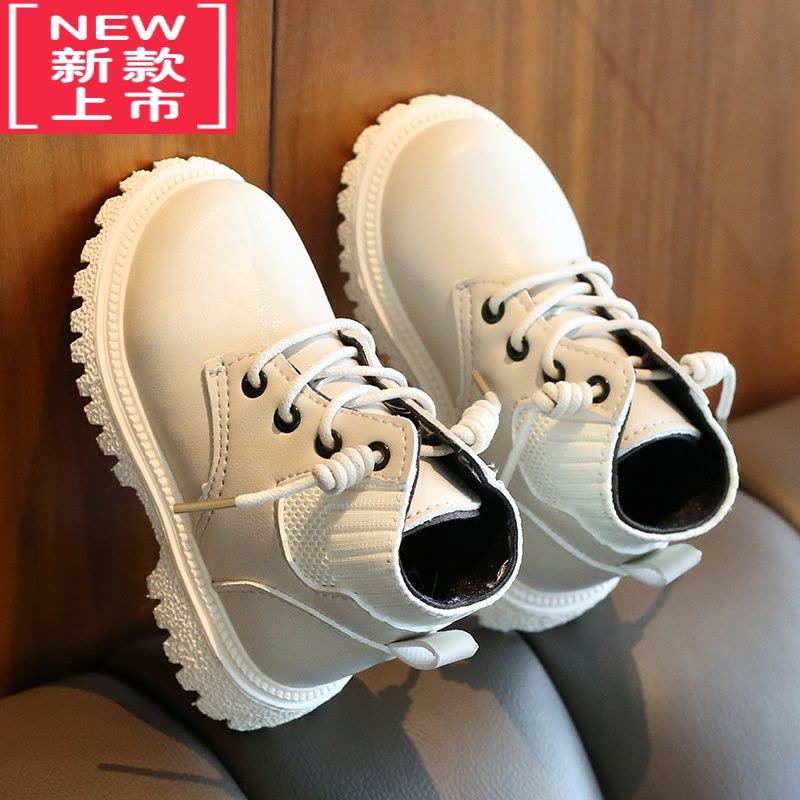 可莉允儿童马丁靴男童秋季新款女童靴子短靴黑色单靴春秋中小童宝宝鞋子图片