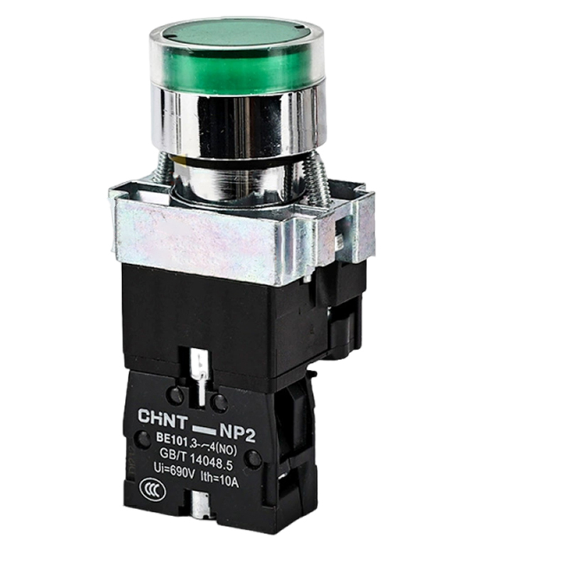 正泰(CHNT)常开按钮 绿色带灯按钮 NP2-BW3361 24V 1常开 LED(单位:只)高清大图
